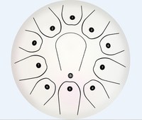 10" Matt Drum a B D E F# a B D Pentatonic Musical Scale Steel Tongue tank Drum with Free case and Mallets Percussion Instruments