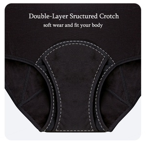 4 Layer Leakproof High-Rise Hipster Menstrual for <b>Panties</b> Underwear Knitted Incontinence <b>Panty</b> Women 50ml - Product Image 5