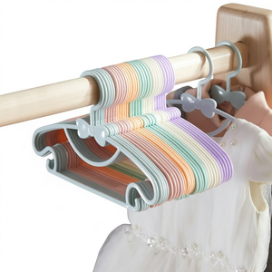 Kids Plastic Clothes Hangers Bowknot Baby Apparel Hangers Non Slip PP Coat Hangers Portable <b>Clothing</b> Organizer - Product Image 1