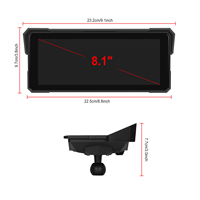 Podofo 8.1 pouces Écran CarPlay Accessoires Moto CarPlay sans fil / Android Auto Airplay/Android Cast / Étanche IP68 Vente en gros