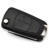 Funda universal para llave de coche, carcasa de repuesto para llave de encendido con 2 botones y llave HU100 sin cortar, sin tornillo