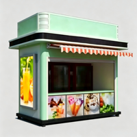 Maison conteneur rectangulaire modulaire préfabriquée personnalisée en structure acier respirante et moderne pour café et restaurant petit-déjeuner