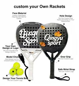 <span class=keywords><strong>Raquette</strong></span> de paddle en fibre de carbone 12K/18K personnalisable Qingyu Sport avec filet en nylon pour le tennis de plage, <span class=keywords><strong>meilleur</strong></span> prix - Product Image 2