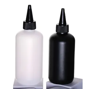 Botol Kosmetik Kosong Botol Lotion Tabung Plastik Guci Gel Uv Grosir Disesuaikan 100Ml 150Ml 200Ml 250Ml untuk Sampo Hitam