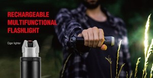 Đèn pin LED nhôm bền, sạc USB, tầm xa mạnh mẽ - Product Image 5