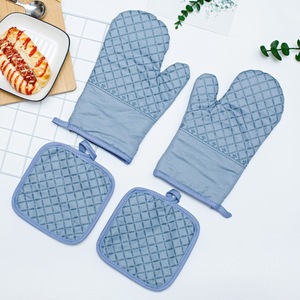 Gant de four à micro-ondes en coton durable avec silicone antidérapant, épaissi, résistant à la chaleur, pour la pâtisserie - Product Image 5