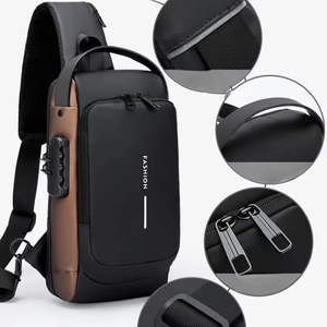 गर्म बिक्री पुरुषों के फैशन वाटरप्रूफ हल्के वजन puv usb डिजाइन लोगो अनुकूलित बैग - Product Image 2