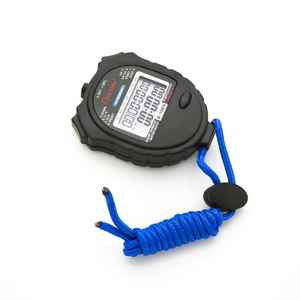Digitaal <span class=keywords><strong>LCD</strong></span> 10 geheugen Klassiek dubbele rijen 1/100 seconde stopwatch Sporttimer Waterdicht Draagbaar Professionele hardlooptraining - Product Image 4
