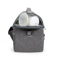 Bolsa Refrigerante Portátil de Moda para Leche Materna, Doble Compartimento, Gran Capacidad, Impermeable, con Cierre de Cremallera, para Exteriores