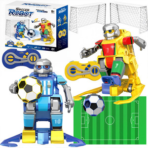 Giocattoli Robot RC per Battaglie Calcistiche, Giochi Interattivi Elettronici per Bambini con Porta da Calcio e Tappetino Scenico - Product Image 1