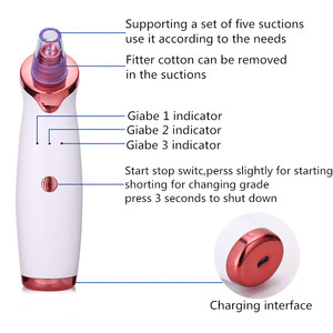 5 Head Pore Cleanser Vacuum Electric Suction Facial Comedo Acne Remover <b>Extractor</b> Tool Kit Pore Vacuum Blackhead Remover - Product Image 4