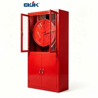Armoire verticale en acier doux pour enrouleur de tuyau d'incendie, double porte haut-bas, coffre de rangement pour hydrant d'incendie, durable, protection incendie