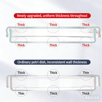 Boîte de Pétri Stérile en Verre Borosilicate 3.3 Transparent Extra Clair Portugal Normax Anumbra Allemagne Verre Plat Clair en Verre Soda