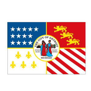 3x5FT spanduk cetak dua sisi pabrik bendera nasional pengiriman cepat langsung untuk acara & Promosi bendera Detroit Michigan - Product Image 3