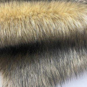 Marrone 80mm catione lungo pelo pelliccia sintetica tinto in morbido tessuto di pelliccia per abbigliamento - Product Image 5