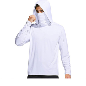 UPF 50 pesca Uv felpa leggera traspirante da <span class=keywords><strong>uomo</strong></span> protezione solare vestiti lavoro all'aperto pesca felpa con cappuccio da <span class=keywords><strong>uomo</strong></span> con maschera - Product Image 5