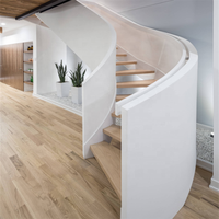 DAIYA chine escalier complet avec escalier en spirale incurvé en bois de chêne