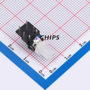 K6-6156F-04 Tactile Switch Through hole Component (THT) Switch 1.6N Right Angle Insert 12mm 50mA - Product Image 1