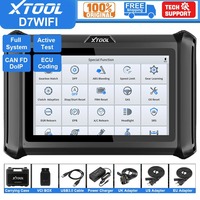 2023 XTOOL D7W D7WIFI bidireccional todos los sistemas de diagnóstico y programador de llaves compatible con codificación ECU CAN FD y DOIP 40 + servicios