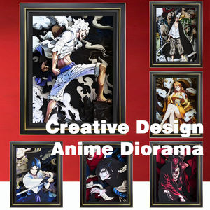 3D Gelaagde Papierkunst Schaduwdoos 24x19 cm - Eén Stuk Themer LED Licht Frame Dynamisch Display Frame Geschikt voor Huisdecoratie - Product Image 3