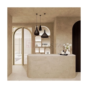 New Arrival Luxury Natural Stone Reception <b>Desk</b> Nordic Style Front Customizable Counter - Product Image 2