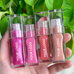 Brillo de labios transparente Etiqueta privada Cabezal de cepillo grande Vegano Alta calidad Bajo Moq Venta al por mayor Tubos de brillo de labios transparentes - Product Image 3
