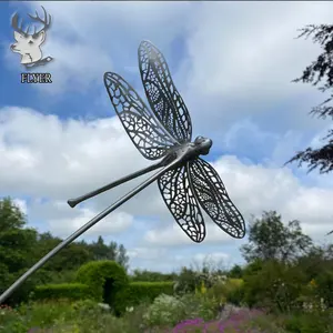 Modern Design Outdoor Large Size Metal Dragonfly Sculpture Decoration Stainless Steel Animal Statue