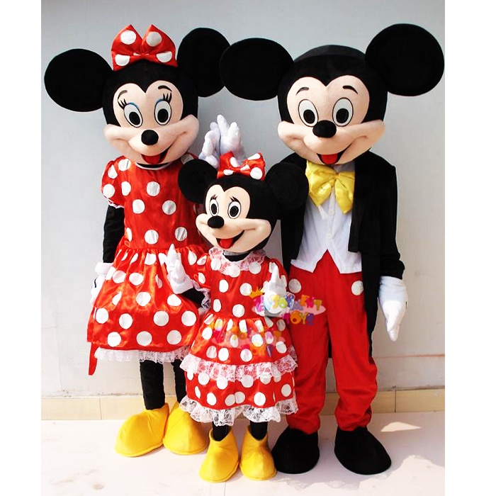 Popular CE Adultos Mickey y Minnie Disfraces Mascotas Personaje de dibujos animados Personaje Fiesta de lujo Vestido de Navidad para la venta