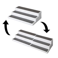 Nouvel arrivage 3 niveaux en plastique antidérapant cuisine Pull Stretch extensible étape assaisonnement rangement étagère à épices organisateur pour bocaux