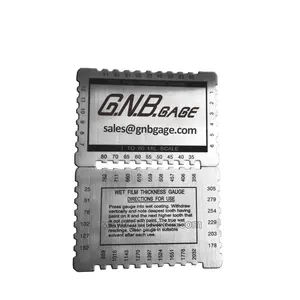 GNBGAGE2023ベストセラーステンレス鋼耐久性GNB-48長方形デュアルスケールウェットフィルム厚コームゲージ