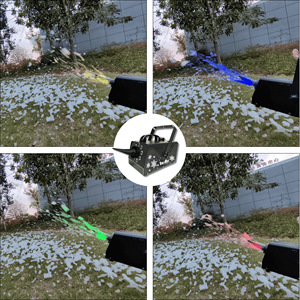 Led Snow Machine 900W With 9 <b>Lights</b> <b>Remote</b> <b>Control</b> Indoor Outdoor Stage Christmas Atmosphere Simulation Snow Sprayer - Product Image 1
