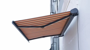 Auvent rétractable à cassette complète pour extérieur, commande manuelle et télécommande, auvent motorisé en aluminium pour terrasse - Product Image 2