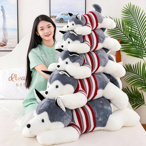 Peluches de Husky en Varios Tamaños, Juguetes de Peluche Suaves <span class=keywords><strong>y</strong></span> Adorables, Aptos para Niños <span class=keywords><strong>y</strong></span> Niñas - Product Image 1