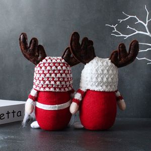 Adornos navideños para muñecas sin rostro, asta, anciano, enano de barba blanca, muñeca de pie, decoración de ventana - Product Image 3