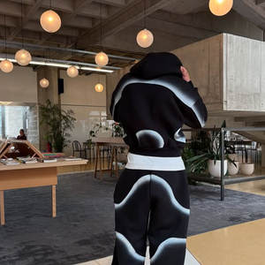 بملصق خاص مخصص عالي الجودة قطن سميك بخاخ سميك بسحاب فوق الشمس مغسول بحمض مبطّن بالوزن الثقيل للرجال - Product Image 4