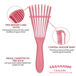 Jadeemperss blanco Eco y peine conjunto masaje desenredar el <span class=keywords><strong>cabello</strong></span> rizado desenredar el pelo <span class=keywords><strong>cepillo</strong></span> <span class=keywords><strong>de</strong></span> cerdas/ - Product Image 3