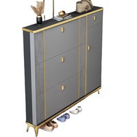 Meuble de rangement de luxe moderne ultra-fin pour entrée de maison, grande capacité, armoire à chaussures pour porche