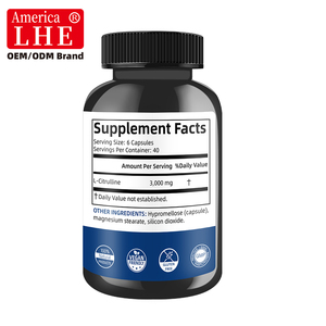Suplemento Dietético de L-Citrulina con Etiqueta OEM, Apoyo para la Recuperación Muscular, Suplemento para Hombres y Mujeres, L-Citrulina 240 Cápsulas - Product Image 2