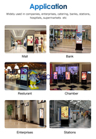 INGSCREEN Indoor Poster Digital kios layar sentuh pemasok OEM untuk belanja Mall bandara toko ritel lantai berdiri teks SDK