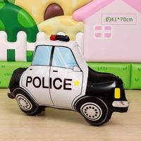 UNK Feuerwehr auto Cartoon Auto Luftballons Feuerwehr auto Patrouille Wagen Luftballons Fahrzeug Thema Jungen Geburtstags feier Dekoration Luftballons Set