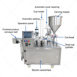 Máquina automática de sellado de llenado rotativo de taza de salsa de jugo HNOC Máquina de sellado de llenado de taza K y disco Nespresso - Product Image 2