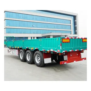 Shipping Vehicle 3 Axle Side Wall Open Cargo Truck Trailer Side Wall Semi-Trailer