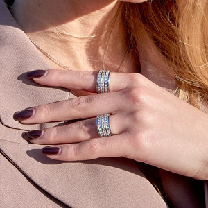 Anello a Tre Strati per Donne, Accessorio da Dito Semplice e Impilabile per Uso Quotidiano - Product Image 6