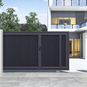 Porte coulissante automatique moderne <span class=keywords><strong>en</strong></span> aluminium pour jardin, allée, appartement, villa - Product Image 1