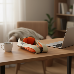 Masajeador de Cuello y Hombros Ozaki Beige con Terapia de Calor y Amasamiento, Recargable por USB para Alivio del Dolor en Casa, Oficina y Auto - Product Image 2