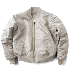 Blouson d'aviateur en nylon MA1 avec logo personnalisé pour hommes, col montant, fermeture à glissière, style hiver décontracté avec service de broderie OEM - Product Image 6