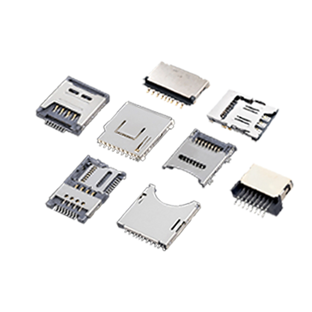 M619 SIM 8P+Micro SD 8P 2 in 1 Card holder Conn TF Card socket reader cheap for smart home EV Hot sale in India Malaysia Vietnam