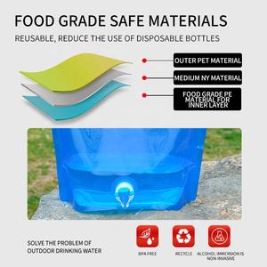 กระเป๋าใส่น้ำความจุขนาดใหญ่แบบพกพาพับได้สำหรับการตั้งแคมป์เดินป่า - Product Image 3