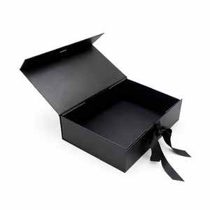 Boîte cadeau magnétique pliable en carton de luxe avec logo personnalisé et ruban pour robes et vêtements - Product Image 3