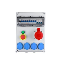 Boîte de distribution d'alimentation portable étanche IP65 16A 32A 63A 125A avec prises industrielles, boîte de prise électrique